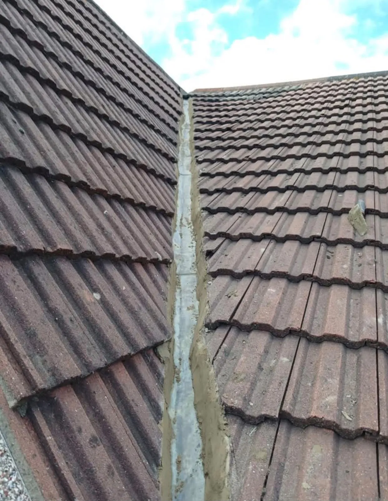 Roof valley repair
